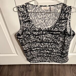 Chico's Monochrome Abstract Tank Top